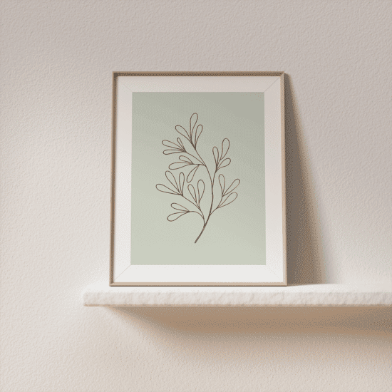 Green Botanical Line Art Poster No.9 - Image 3