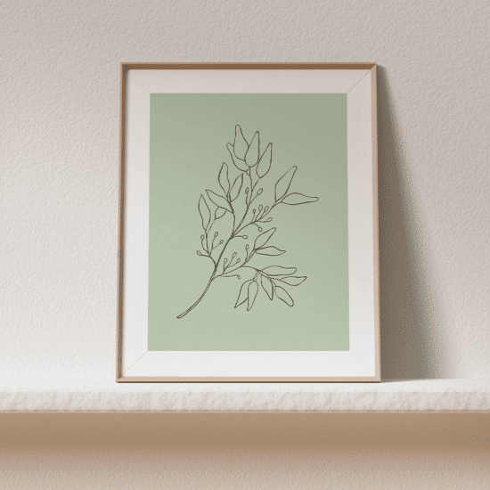 Green Botanical Line Art Poster No.10 - Image 3