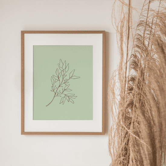 Green Botanical Line Art Poster No.10 - Image 4