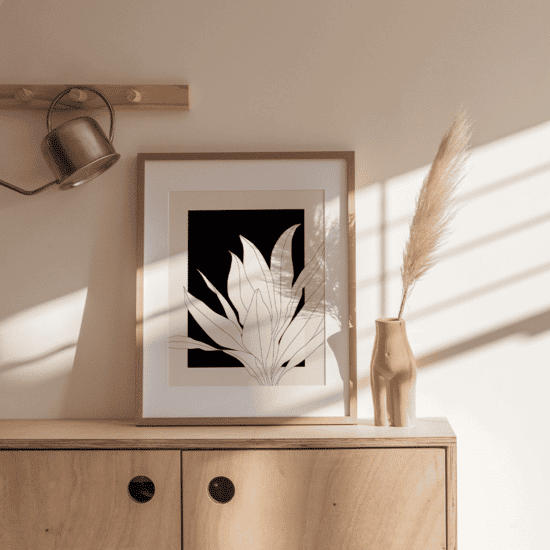 Beige Graphic Plant Poster - Image 3