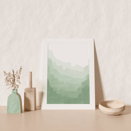 Abstract Green Landscape Poster - Image 3