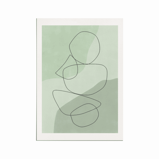Green Balancing Shapes Poster - Image 5