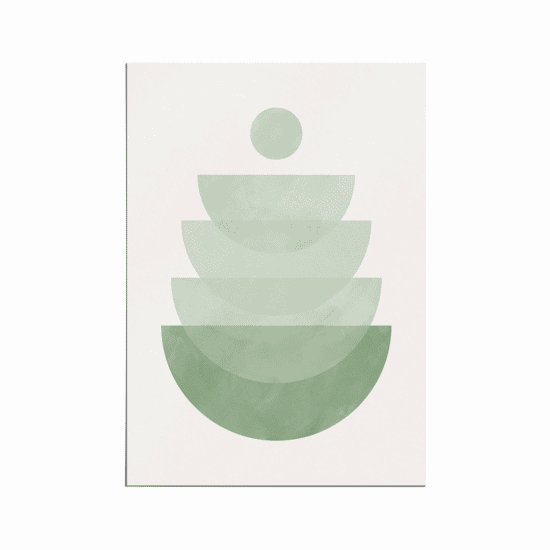 Green Semicircles Poster - Image 5