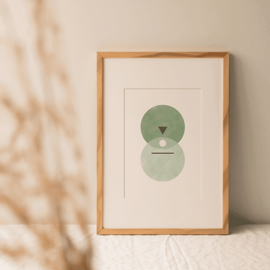 Green Circles & Forms Poster - Image 3