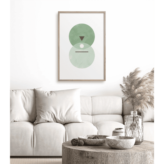 Green Circles & Forms Poster - Image 5