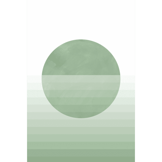 Green Ombre Landscape Poster