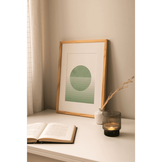Green Ombre Landscape Poster - Image 3