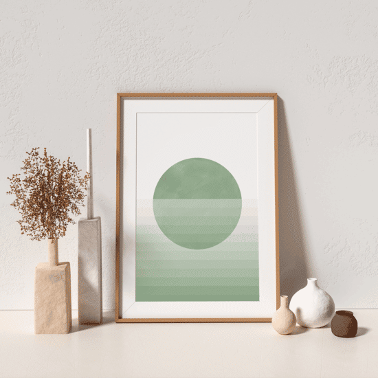 Green Ombre Landscape Poster - Image 4