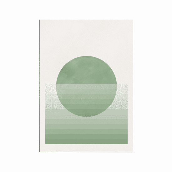 Green Ombre Landscape Poster - Image 5