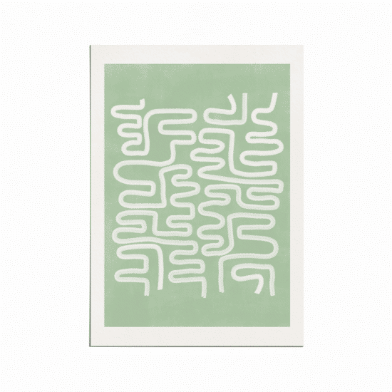 Green Curvy Line Poster - Image 5