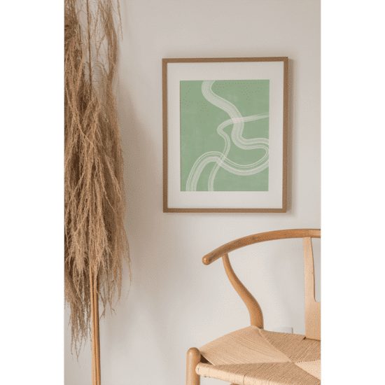 Green Artful Lines Poster No.2 - Image 3