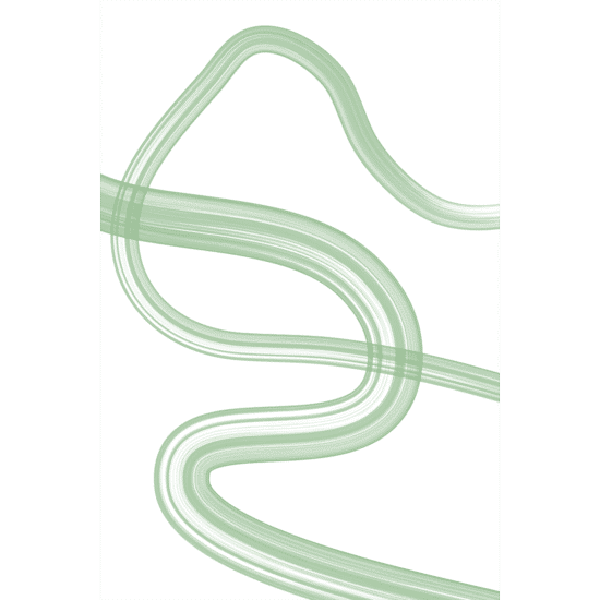 Green Artful Lines Poster No.1