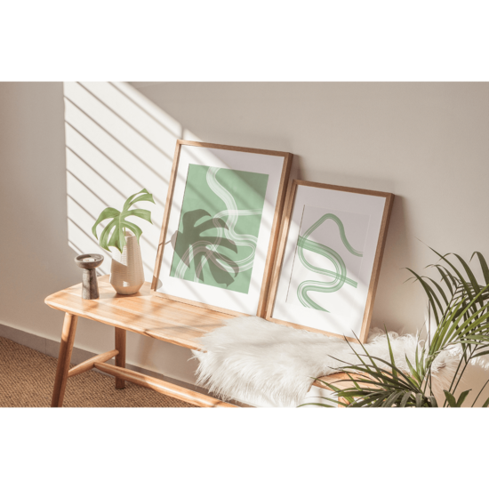 Green Artful Lines Poster No.1 - Image 5