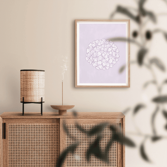 Lilac Hydrangea Poster - Image 3