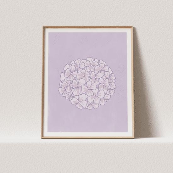 Lilac Hydrangea Poster - Image 4