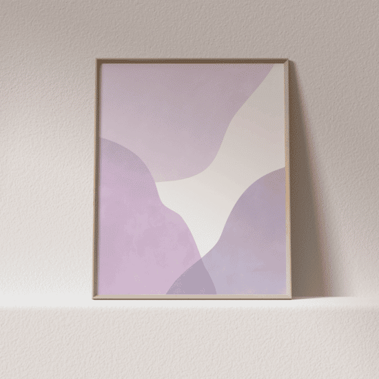 Abstract Lilac Shapes Poster - Image 4