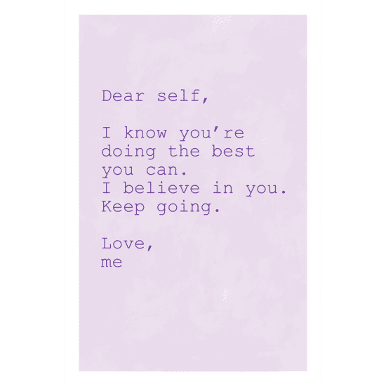 Lilac Keep Going Quote Poster