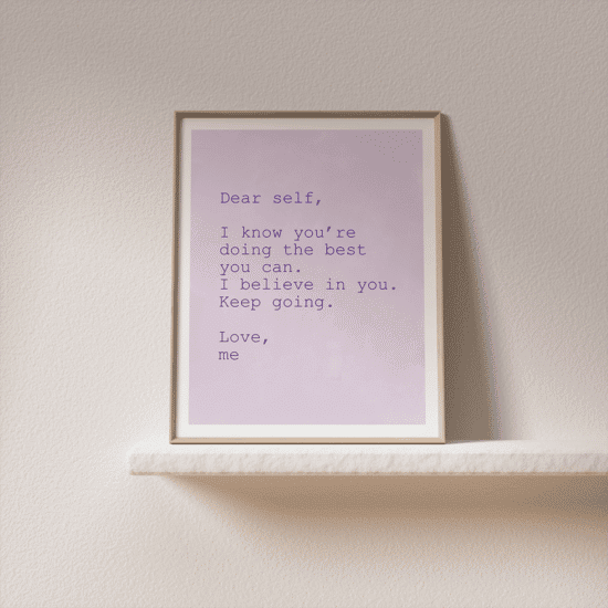 Lilac Keep Going Quote Poster - Image 4