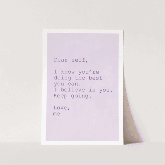 Lilac Keep Going Quote Poster - Image 5