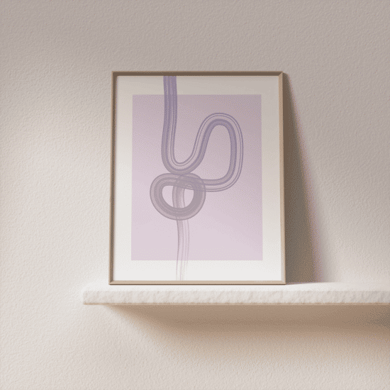Purple Swirly Stroke Poster - Image 2