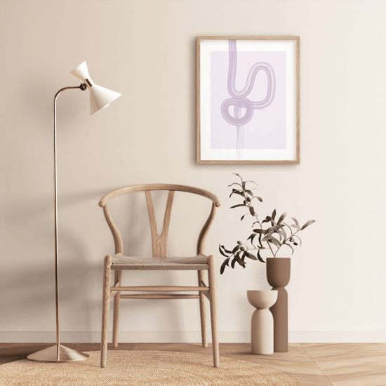 Purple Swirly Stroke Poster - Image 4