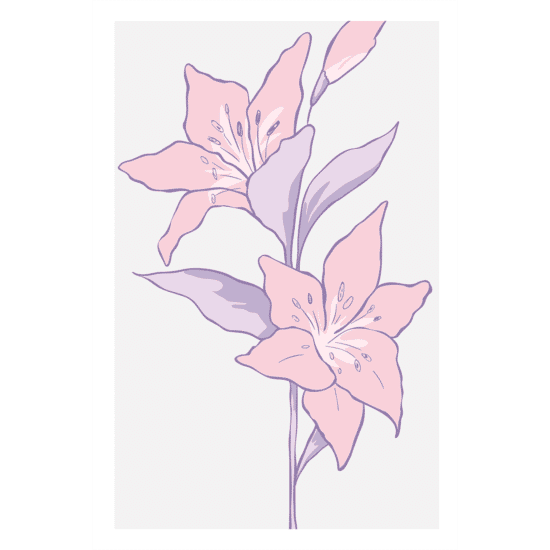 Pastel Lilies Poster