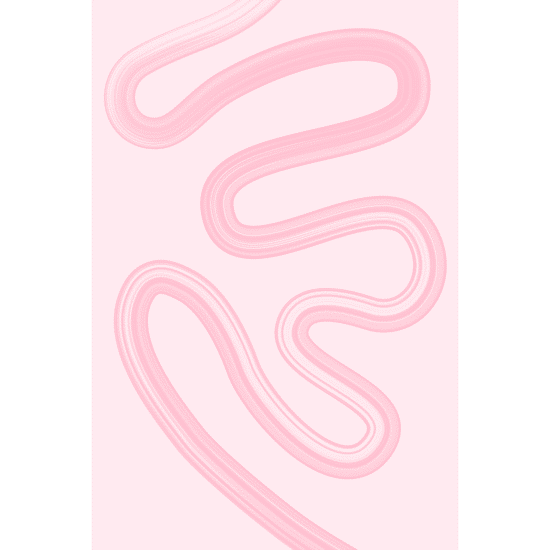 One Line Pastel Pink Poster