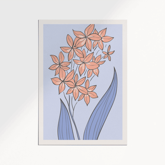 Pastel Blue Flower Print - Image 5