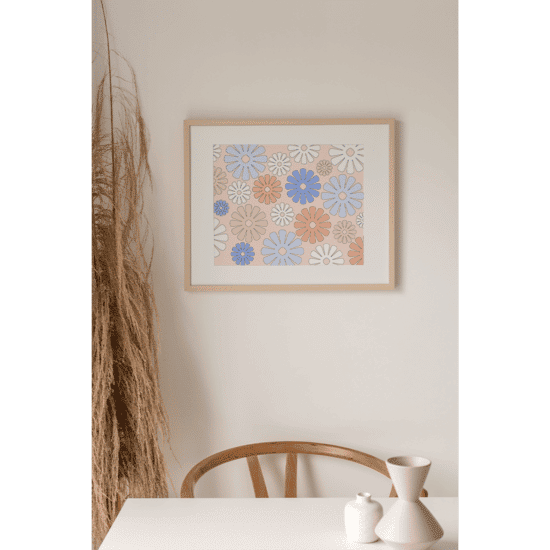 Pastel Retro Flowers Poster - Image 2