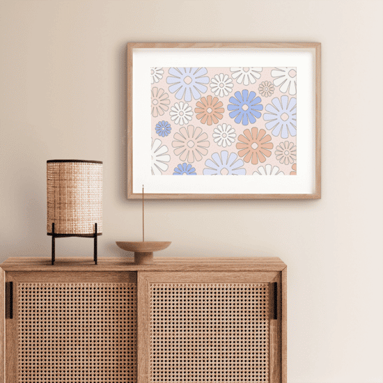 Pastel Retro Flowers Poster - Image 4
