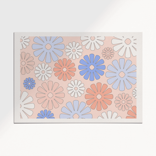Pastel Retro Flowers Poster - Image 5