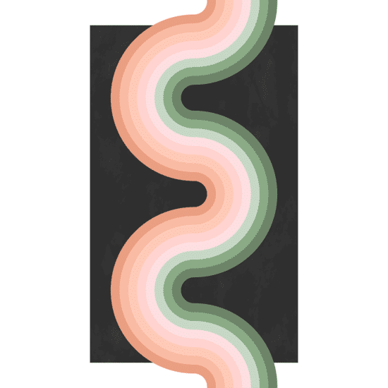 Retro Curves Poster