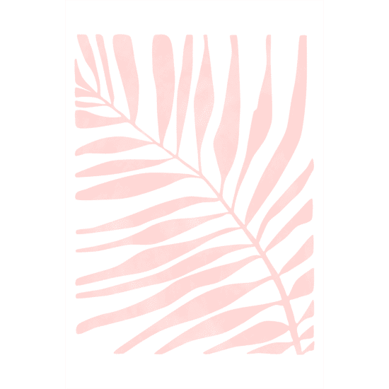 Pink Palm Leaf Poster