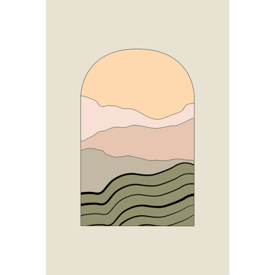 Arch Abstract Landscape Poster No.2