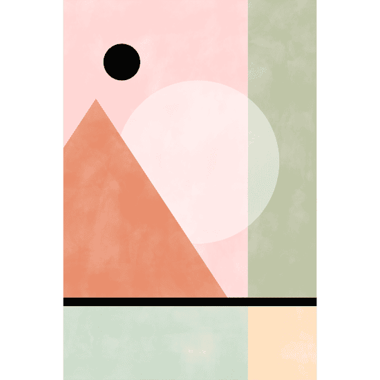 Pink & Green Watercolour Poster No.2