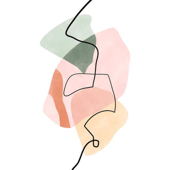 Earthy Shapes & Lines Poster