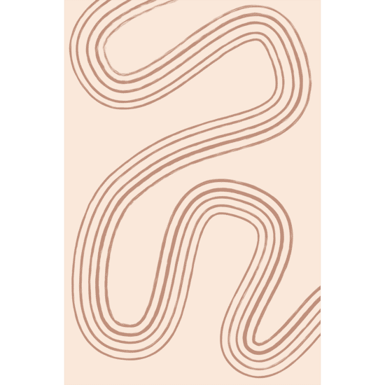 Blush Curvy Line Poster
