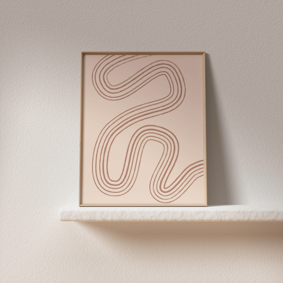 Blush Curvy Line Poster - Image 3