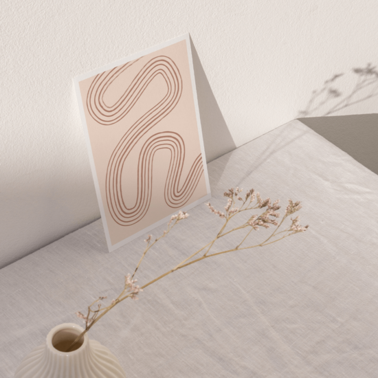 Blush Curvy Line Poster - Image 4