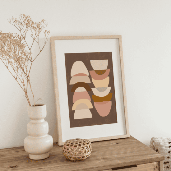 Pink Semicircles Poster - Image 3