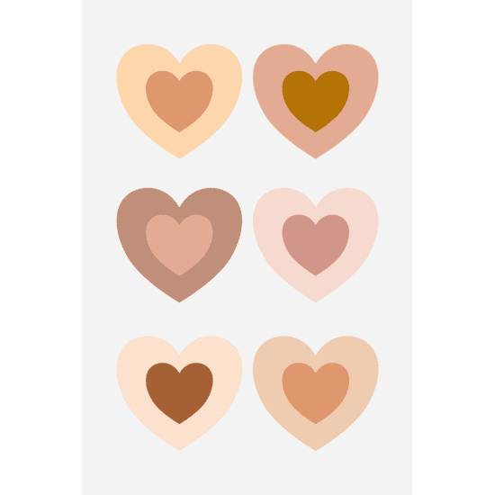 Hearts Illustration Poster