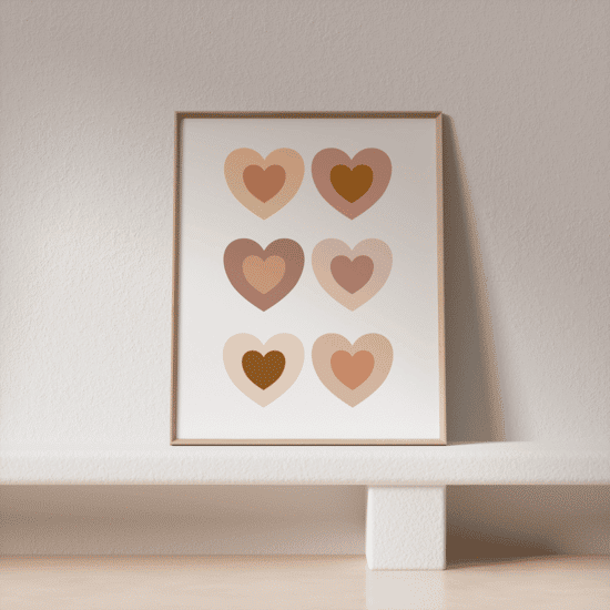 Hearts Illustration Poster - Image 2