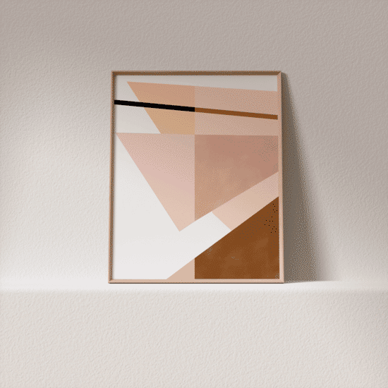 Pink Geometric Shapes Poster - Image 3