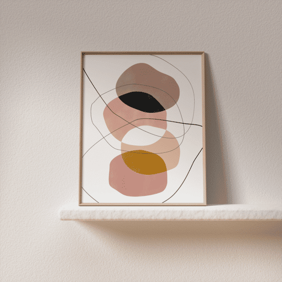 Pink Balancing Shapes Poster No.2 - Image 3