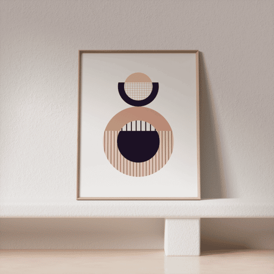 Geometric Blush Pink Poster No.2 - Image 3