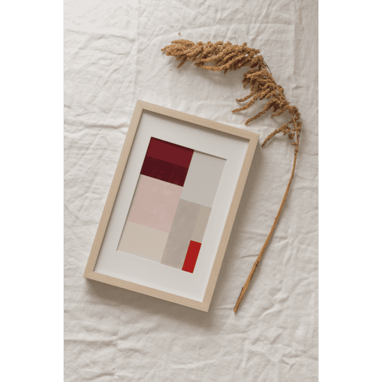 Red & Pink Colour Block Poster - Image 2
