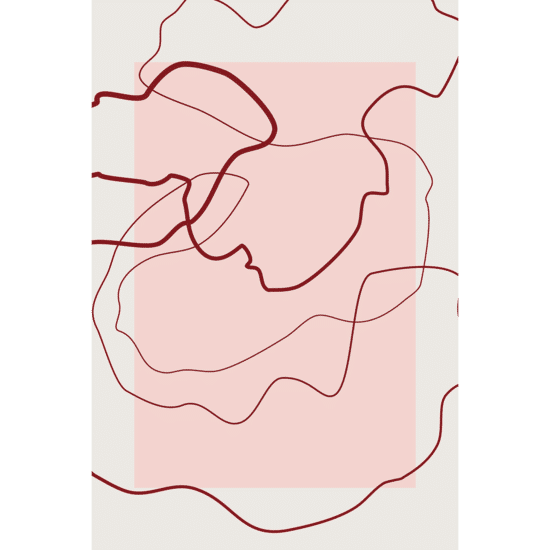 Abstract Red Lines Poster