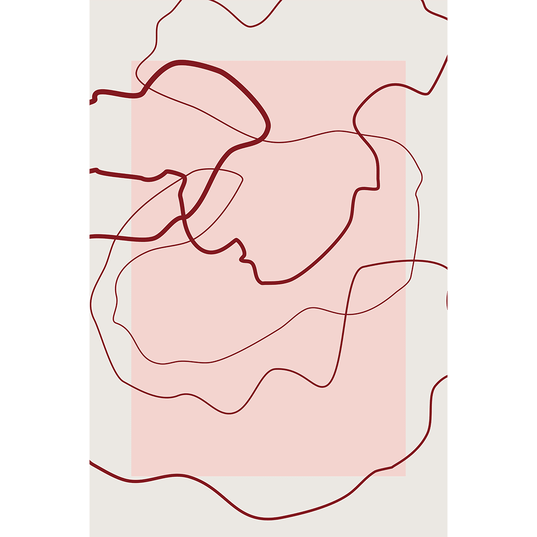 Abstract Red Lines Poster