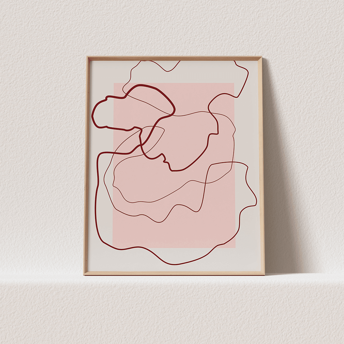 Abstract Red Lines Poster - Image 3