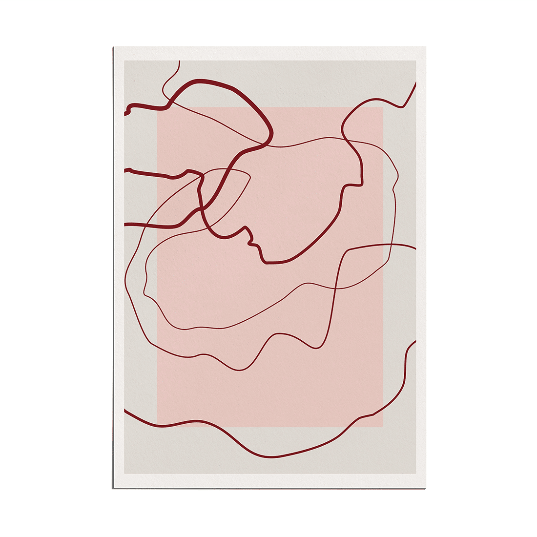 Abstract Red Lines Poster - Image 5